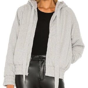 Norma Kamali Gray Bomber Jacket